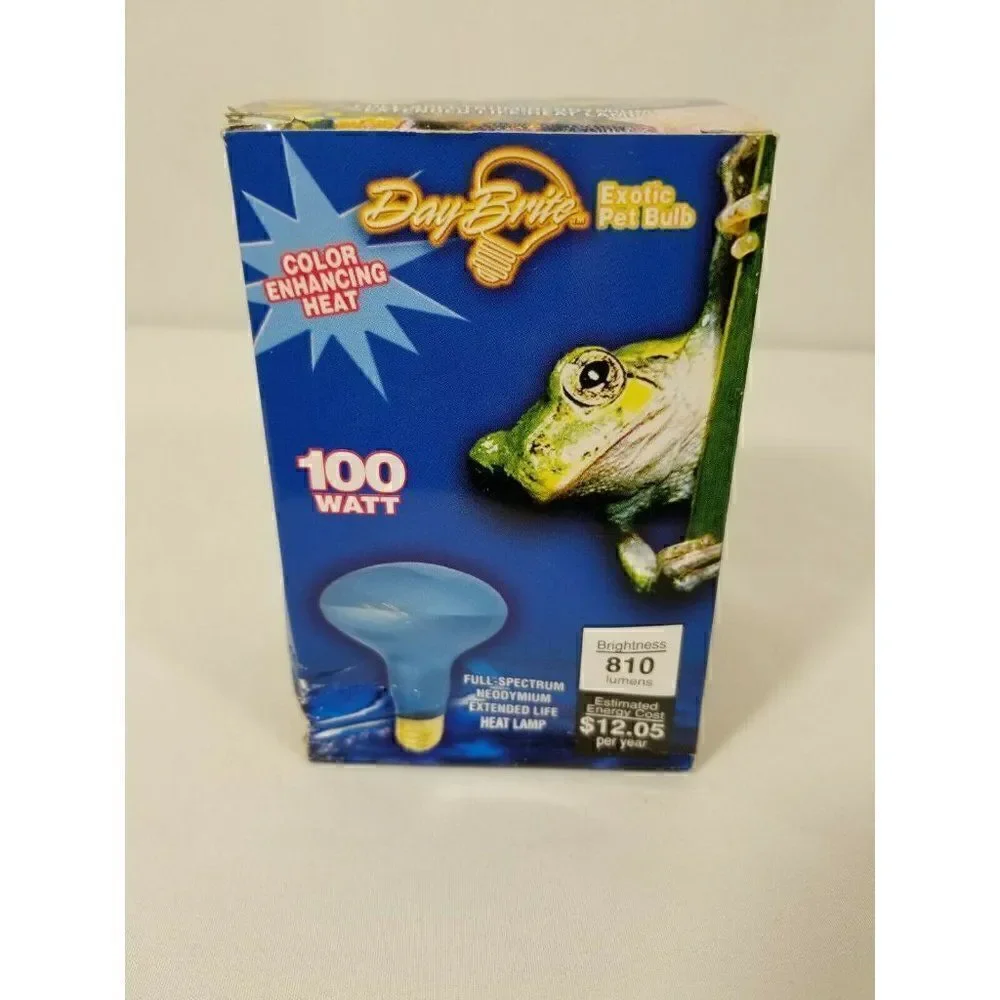 Day Brite 100W R25 Frost Neodymium Reptile Pet Full Spectrum Light Bulb, NIB